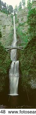 Stock Photo - this shows the 
multnomah falls 
and its footbridge 
there is a 542 
ft. fotosearch 
- search stock 
photos, pictures, 
images, and photo 
clipart