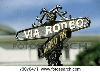 Stock Photography - this is the street 
sign for rodeo 
drive and via 
rodeo drive in. 
fotosearch - search 
stock photos, 
pictures, images, 
and photo clipart