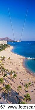 Picture - 'waikiki beach 
and diamond head, 
honolulu, oahu, 
hawaii'. fotosearch 
- search stock 
photos, pictures, 
images, and photo 
clipart