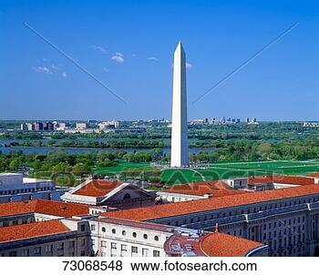 Stock Photo - 'washington monument 
viewed from old 
post office bell 
tower. fotosearch 
- search stock 
photos, pictures, 
images, and photo 
clipart