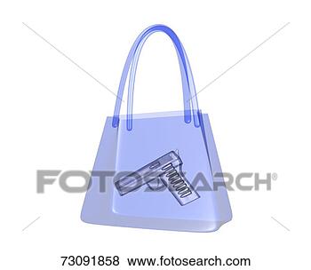 Stock Photo - x-ray image of 
gun inside handbag. 
fotosearch - search 
stock photos, 
pictures, images, 
and photo clipart