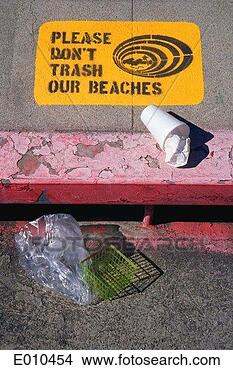Stock Photo - please don't trash 
our beaches with 
litter. fotosearch 
- search stock 
photos, pictures, 
images, and photo 
clipart