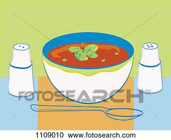 Stock Illustration - bowl of tomato 
soup. fotosearch 
- search clipart, 
illustration, 
drawings and vector 
eps graphics images