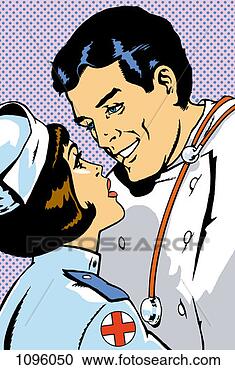 Stock Illustration - doctor and nurse 
in love. fotosearch 
- search clipart, 
illustration, 
drawings and vector 
eps graphics images
