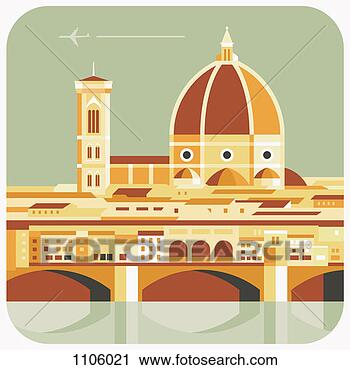 Clipart - duomo in florence, 
italy. fotosearch 
- search clipart, 
illustration, 
drawings and vector 
eps graphics images