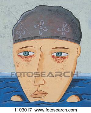 Stock Illustration - portrait of a 
woman in a swimming 
pool wearing a 
swimming cap. 
fotosearch - search 
clipart, illustration, 
drawings and vector 
eps graphics images