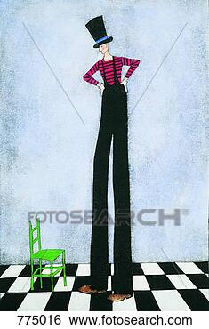 Stock Illustration - tall man looking 
down at a chair. 
fotosearch - search 
clipart, illustration, 
drawings and vector 
eps graphics images