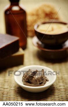 Stock Image - facial clay mud. 
fotosearch - search 
stock photos, 
pictures, images, 
and photo clipart
