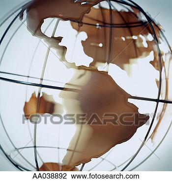 Stock Photo - focus of the americas 
on a wire globe. 
fotosearch - search 
stock photos, 
pictures, images, 
and photo clipart