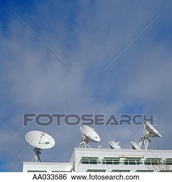 Stock Images of Satellite Dishes AA033586 - Search Stock Photography...
