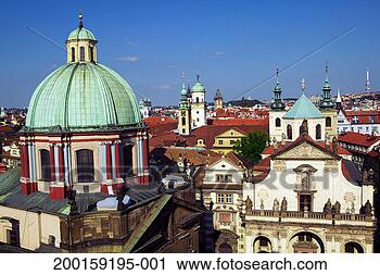 Stock Photography - czech republic, 
prague, city rooftops 
and towers. fotosearch 
- search stock 
photos, pictures, 
images, and photo 
clipart