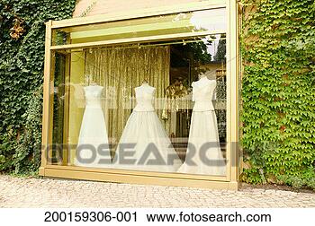 Stock Photography - wedding dresses 
on mannequins 
in shop window. 
fotosearch - search 
stock photos, 
pictures, images, 
and photo clipart