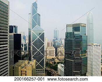 Stock Photography - china, hong kong, 
central district, 
elevated view. 
fotosearch - search 
stock photos, 
pictures, images, 
and photo clipart