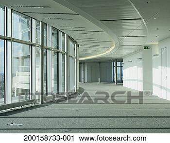 Stock Photography - empty curved office 
corridor. fotosearch 
- search stock 
photos, pictures, 
images, and photo 
clipart