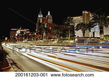 Stock Photography - usa, nevada, las 
vegas strip, night 
(long exposure). 
fotosearch - search 
stock photos, 
pictures, images, 
and photo clipart