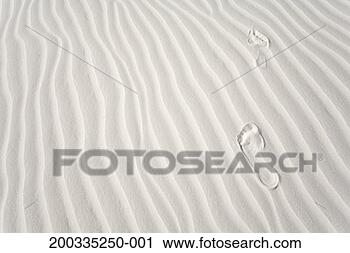 Stock Photography - footprints of 
barefoot hiker 
on white gypsum 
sand dune. fotosearch 
- search stock 
photos, pictures, 
images, and photo 
clipart