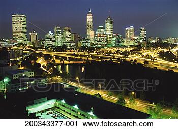 Stock Photography - australia, western 
australia, perth, 
cityscape and 
skyline at night. 
fotosearch - search 
stock photos, 
pictures, images, 
and photo clipart