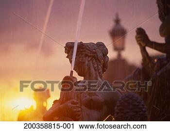 Stock Photography - france, paris, 
place de la concorde, 
fountain, detail, 
sunset. fotosearch 
- search stock 
photos, pictures, 
images, and photo 
clipart