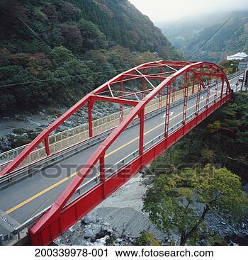 Stock Photography - fujikawa bridge, 
route 32, elevated 
view. fotosearch 
- search stock 
photos, pictures, 
images, and photo 
clipart
