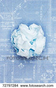Stock Photo - crumpled paper 
on blueprint. 
fotosearch - search 
stock photos, 
pictures, images, 
and photo clipart