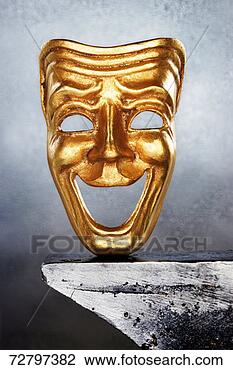 Stock Photo - golden comedy 
mask on edge. 
fotosearch - search 
stock photos, 
pictures, images, 
and photo clipart