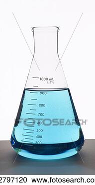 Stock Photography - laboratory flask 
with blue liquid. 
fotosearch - search 
stock photos, 
pictures, images, 
and photo clipart