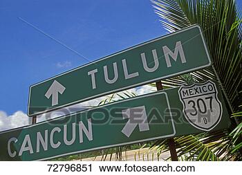 Stock Photography - road signs, mexico, 
(low angle view). 
fotosearch - search 
stock photos, 
pictures, images, 
and photo clipart