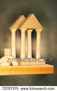 Stock Image - wooden column 
supporting pediment. 
fotosearch - search 
stock photos, 
pictures, images, 
and photo clipart
