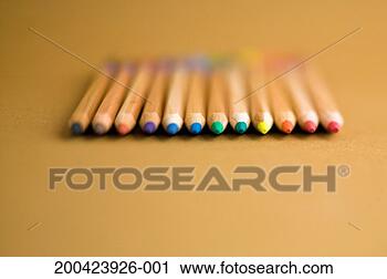 Stock Photography - pencils with colored 
leads (focus on 
points). fotosearch 
- search stock 
photos, pictures, 
images, and photo 
clipart