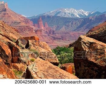 Stock Photography - usa, utah, fisherman 
tower in moab. 
fotosearch - search 
stock photos, 
pictures, images, 
and photo clipart