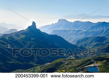 Stock Photography - canary islands, 
gran canaria, 
landscape featuring 
roque bentaiga. 
fotosearch - search 
stock photos, 
pictures, images, 
and photo clipart