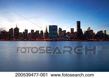 Stock Photography - usa, new york, 
midtown manhattan, 
view from long 
island. fotosearch 
- search stock 
photos, pictures, 
images, and photo 
clipart