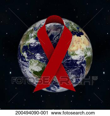 Stock Photography - aids awareness 
ribbon and planet 
earth. fotosearch 
- search stock 
photos, pictures, 
images, and photo 
clipart