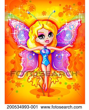 Stock Photography - anime fairy wearing 
wings. fotosearch 
- search stock 
photos, pictures, 
images, and photo 
clipart