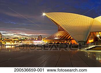 Stock Photography - australia, sydney, 
sydney opera house 
illuminated at 
dusk. fotosearch 
- search stock 
photos, pictures, 
images, and photo 
clipart