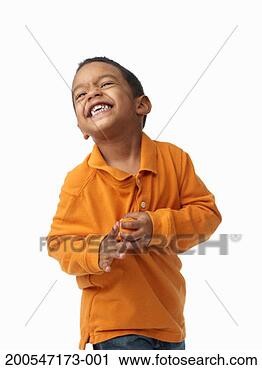 Stock Photography - boy (3-4) laughing, 
on white background. 
fotosearch - search 
stock photos, 
pictures, images, 
and photo clipart