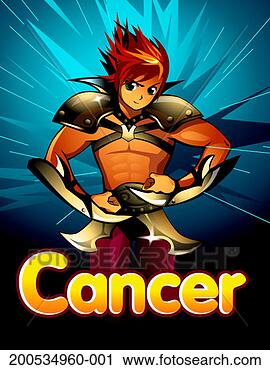 Stock Photography - 'cancer' below 
anime man wearing 
crab claw blades. 
fotosearch - search 
stock photos, 
pictures, images, 
and photo clipart