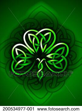 Stock Photography - celtic clover. 
fotosearch - search 
stock photos, 
pictures, images, 
and photo clipart