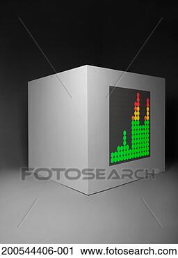 Stock Photography - cube with led 
graph projected 
on one side. fotosearch 
- search stock 
photos, pictures, 
images, and photo 
clipart