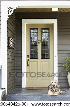 Stock Photography - dog lying on front 
porch. fotosearch 
- search stock 
photos, pictures, 
images, and photo 
clipart