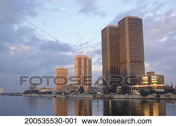 Stock Photography - egypt, cairo, 
skyscrapers beside 
nile river. fotosearch 
- search stock 
photos, pictures, 
images, and photo 
clipart
