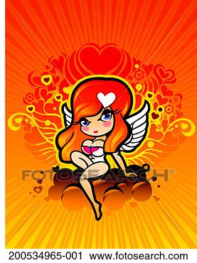 Stock Photography - female angel sitting 
atop cloud. fotosearch 
- search stock 
photos, pictures, 
images, and photo 
clipart