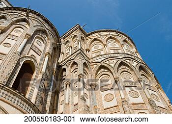 Stock Photography - italy, sicily, 
palermo, monreale 
cathedra, low 
angle view. fotosearch 
- search stock 
photos, pictures, 
images, and photo 
clipart