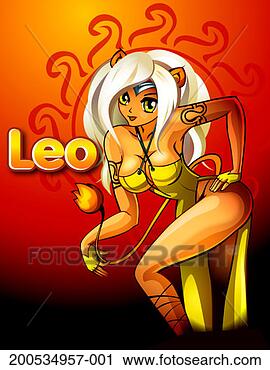 Stock Photography - 'leo' beside anime 
woman wearing 
lion costume. 
fotosearch - search 
stock photos, 
pictures, images, 
and photo clipart