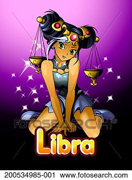 Stock Photography - 'libra' below 
anime woman with 
scales of justice 
in hair. fotosearch 
- search stock 
photos, pictures, 
images, and photo 
clipart