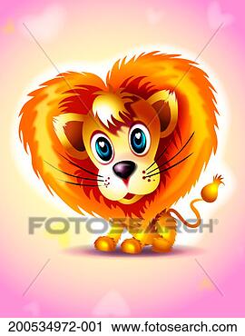 Stock Photography - lion with heart-shaped 
mane. fotosearch 
- search stock 
photos, pictures, 
images, and photo 
clipart