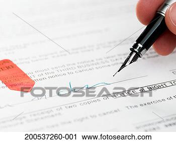 Stock Photography - man signing document, 
close-up. fotosearch 
- search stock 
photos, pictures, 
images, and photo 
clipart