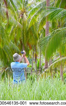 Stock Photography - mature man using 
camcorder in forest, 
rear view. fotosearch 
- search stock 
photos, pictures, 
images, and photo 
clipart