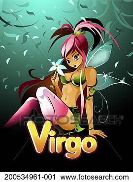 Stock Photography - 'virgo' below 
anime woman wearing 
wings, holding 
flower. fotosearch 
- search stock 
photos, pictures, 
images, and photo 
clipart