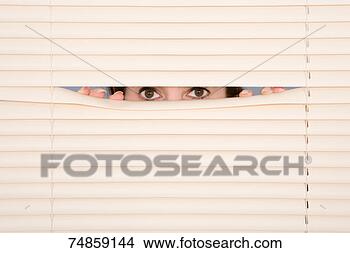 Woman looking through Venetian blinds
View Large Photo Image Stock Photo - woman looking
through venetian
blinds. fotosearch
- search stock
photos, pictures,
images, and photo
clipart